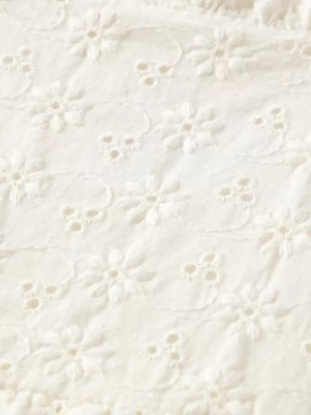 Gymboree Girls White Bunny's Tail Sleeveless Eyelit Flutter Dress Prairie Fields